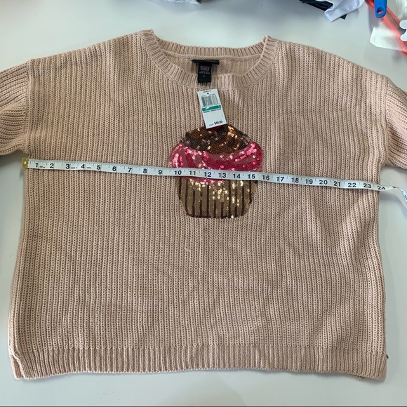 Blush pink oversized knit sweater - Picture 8 of 11